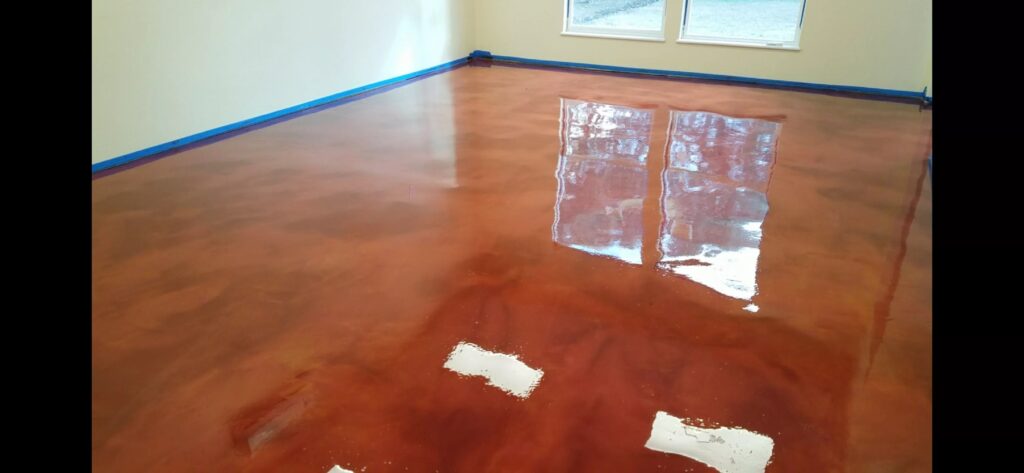 Metallic epoxy floor